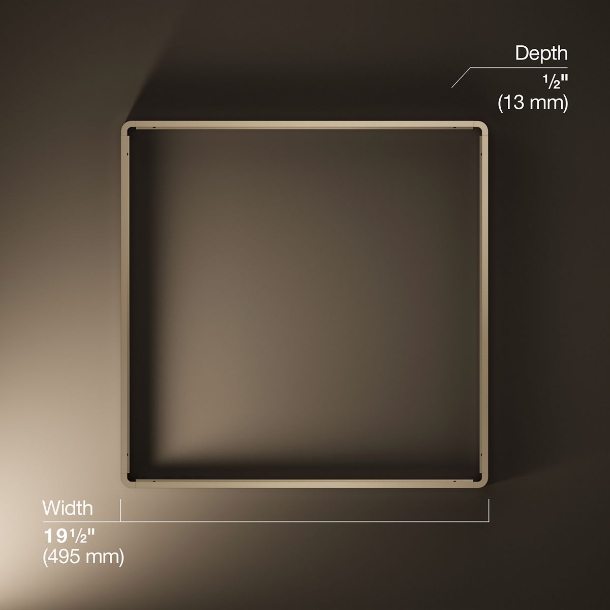 3/4 view of product with dimensions