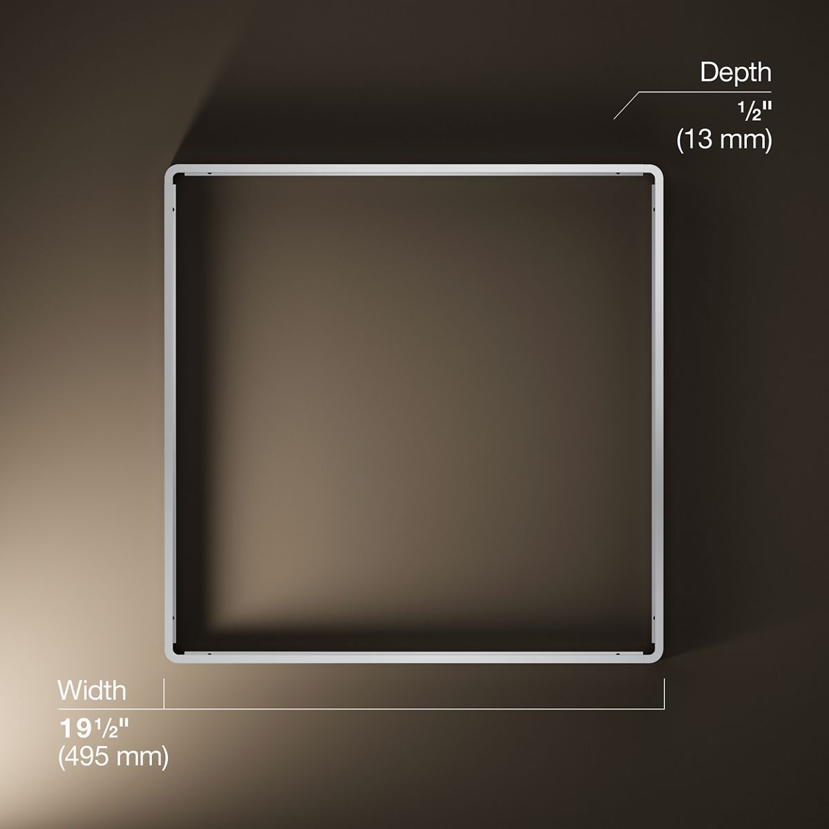 3/4 view of product with dimensions