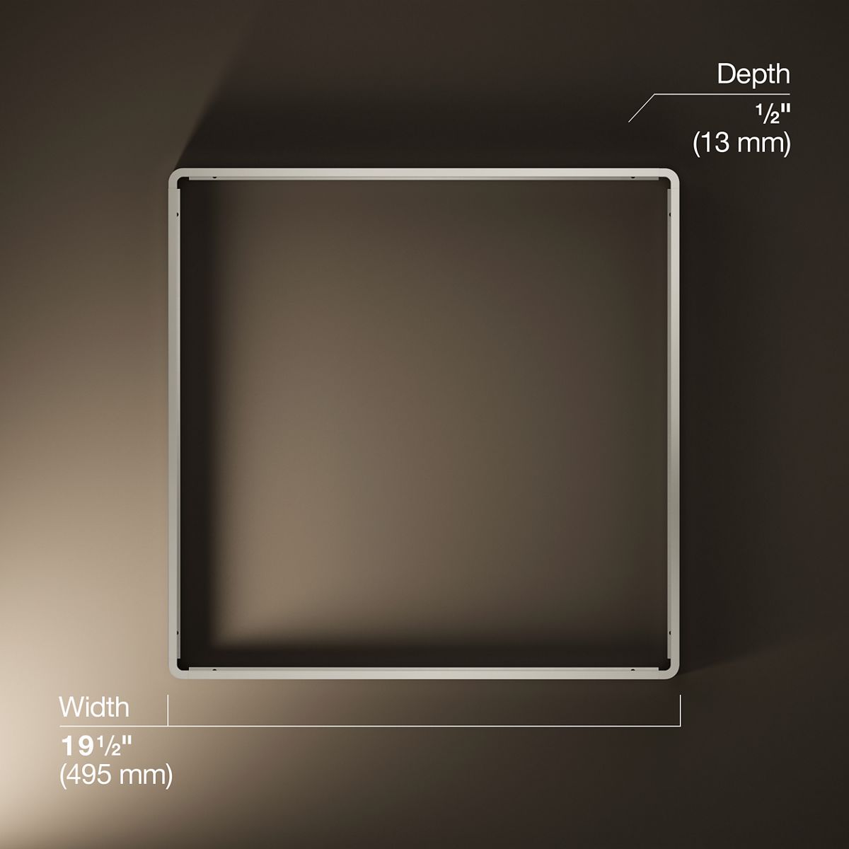3/4 view of product with dimensions