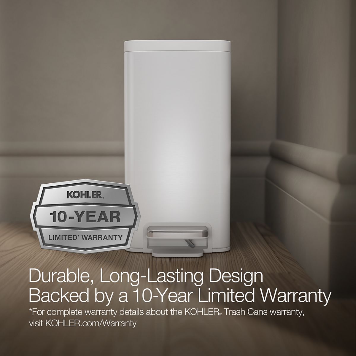 1-1/2-gallon step trash can - Thumbnail 2