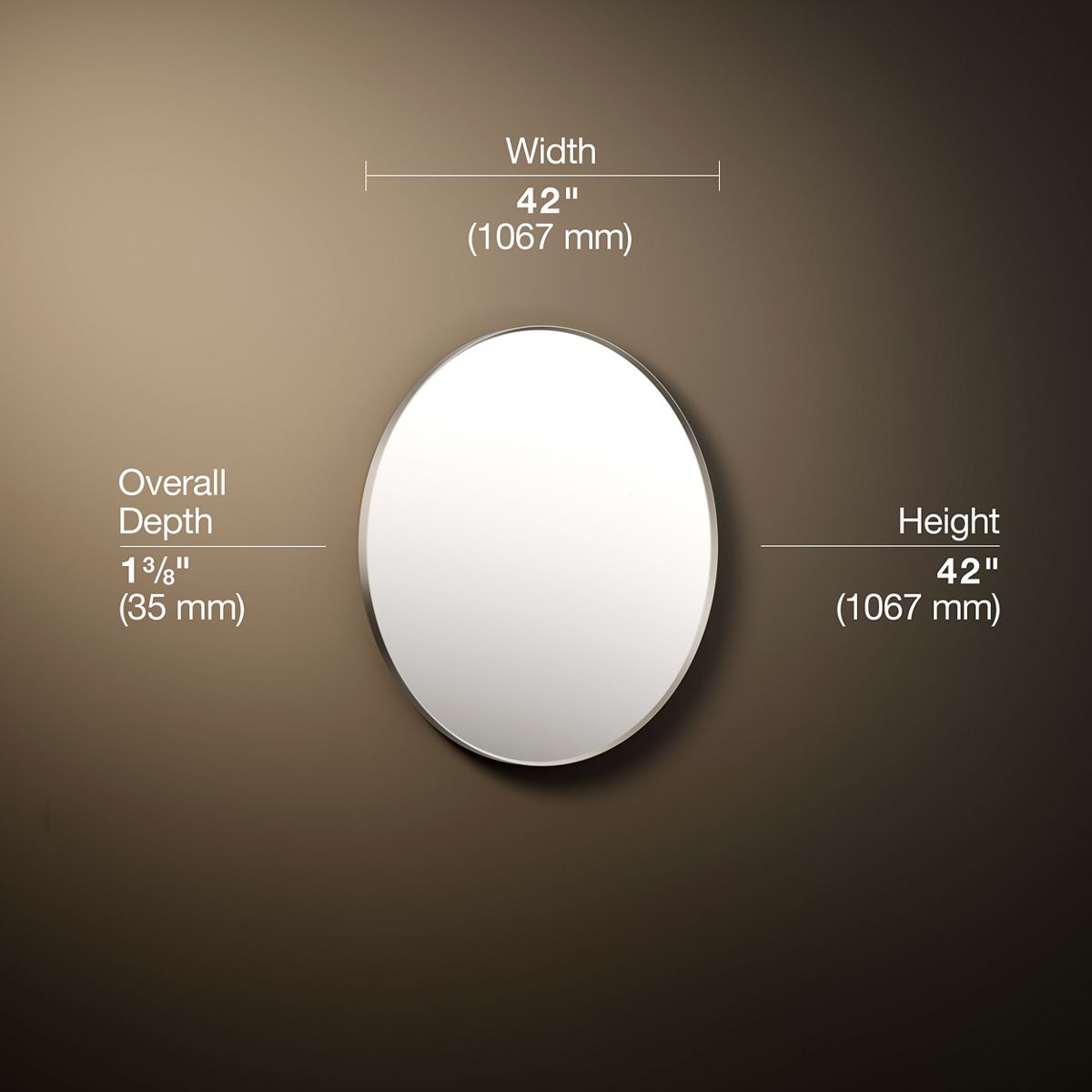 3/4 view of product with dimensions