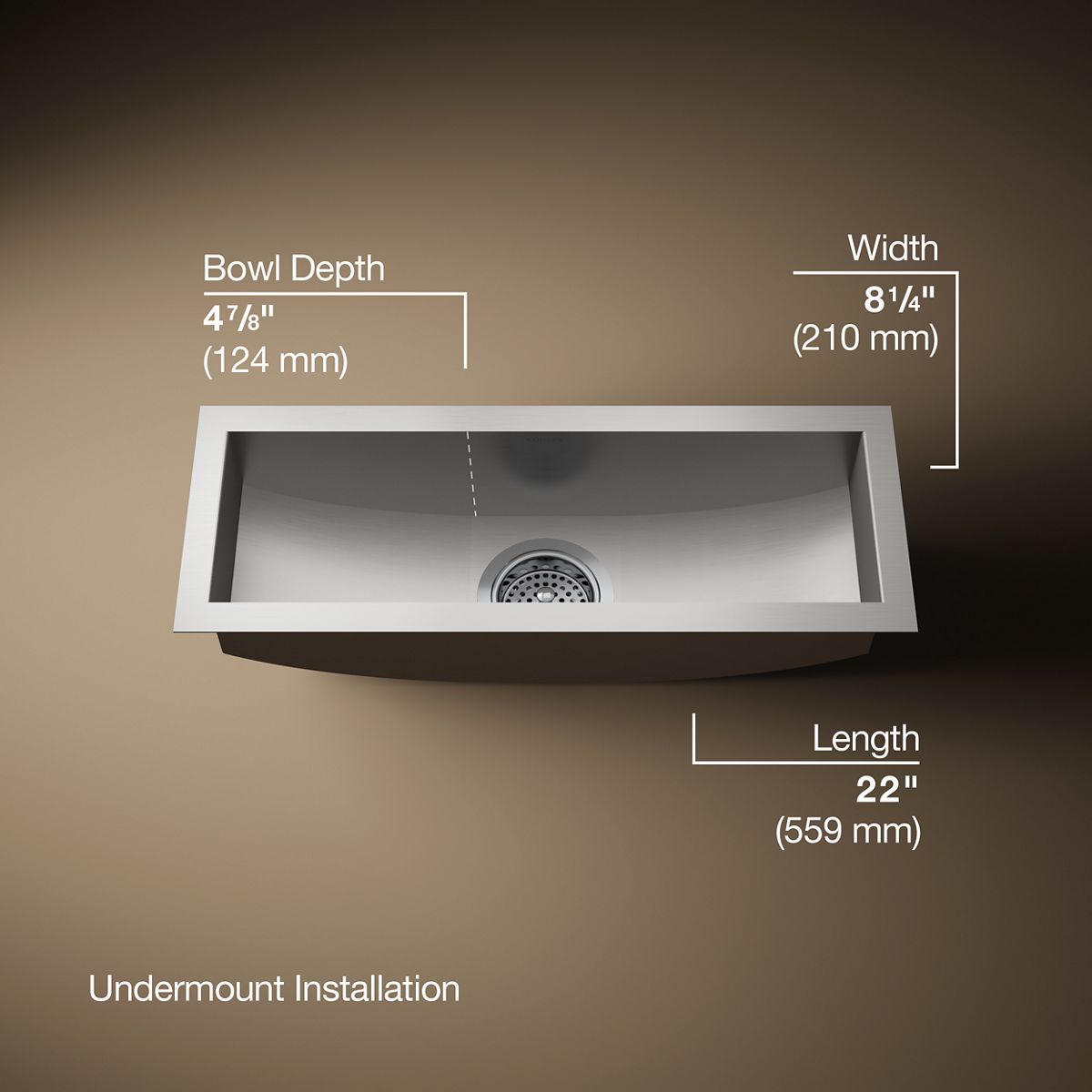 3/4 view of product with dimensions