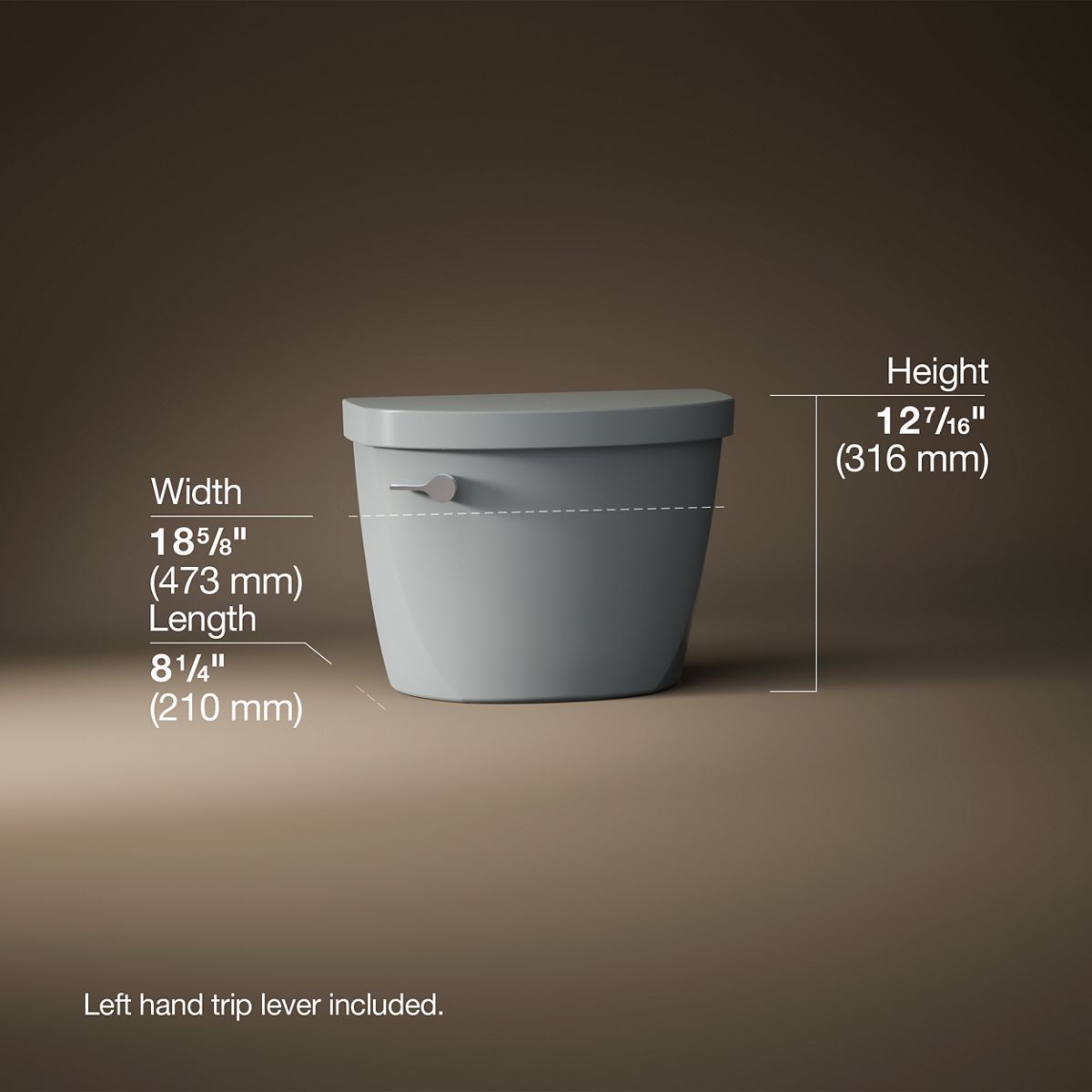 Cimarron 1.28 gpf Toilet Tank | K-31615 | KOHLER