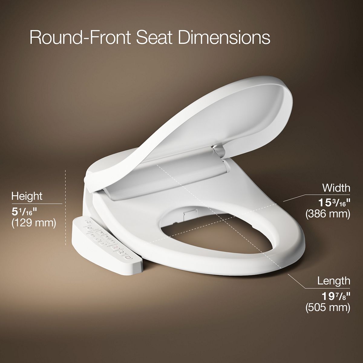 PureWash E580 Round-front Bidet Toilet Seat | K-32331 | KOHLER