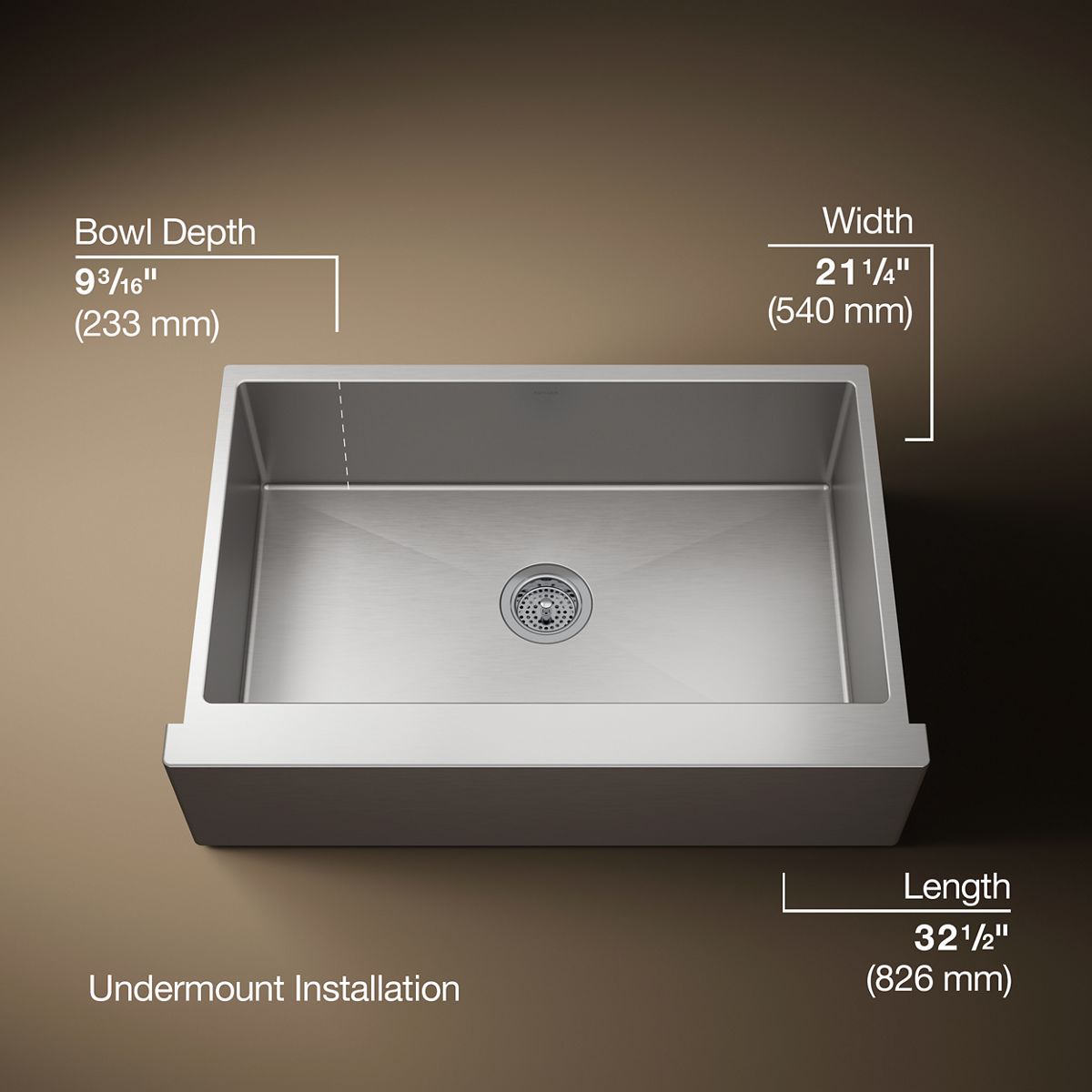 3/4 view of product with dimensions