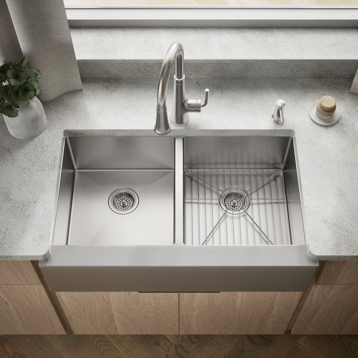 Strive Undermount Double-Bowl Kitchen Sink | K-33159 | KOHLER