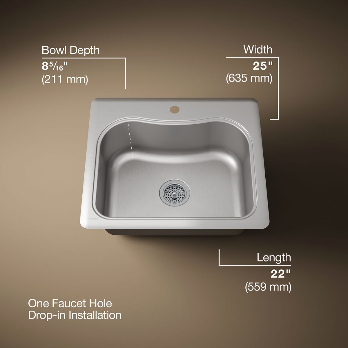 3/4 view of product with dimensions