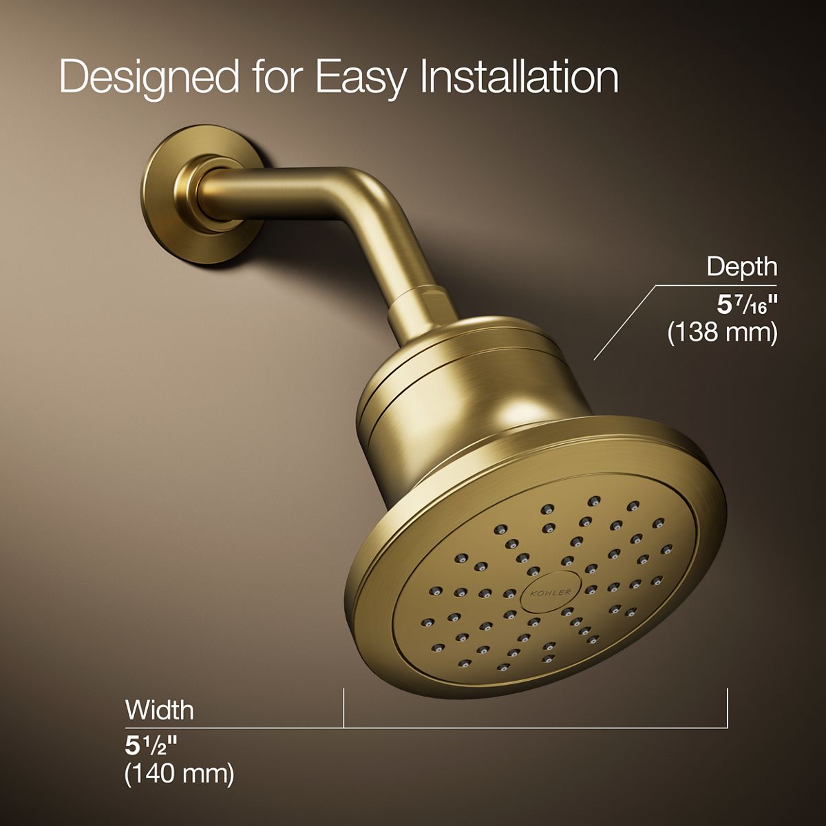 3/4 view of product with dimensions