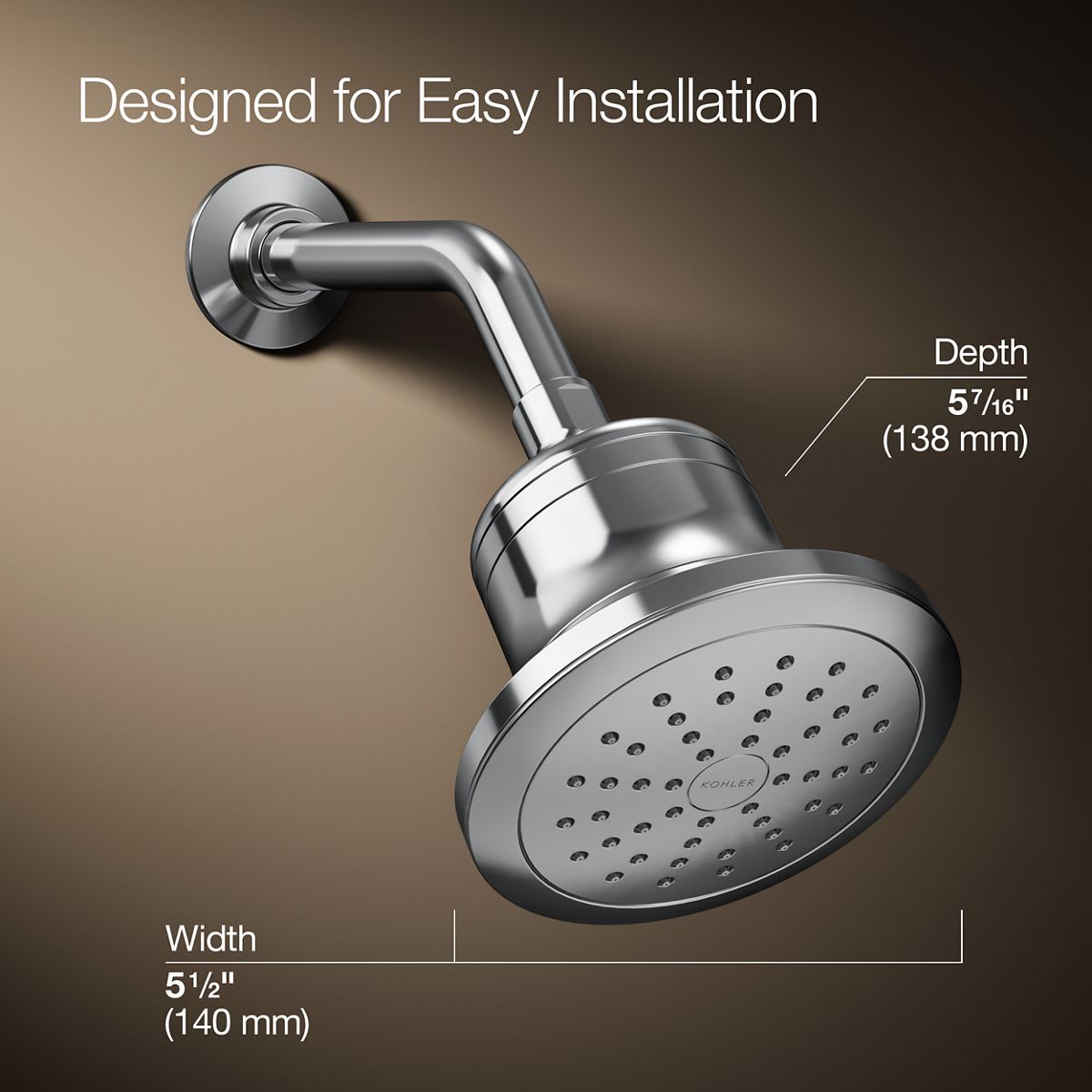 3/4 view of product with dimensions