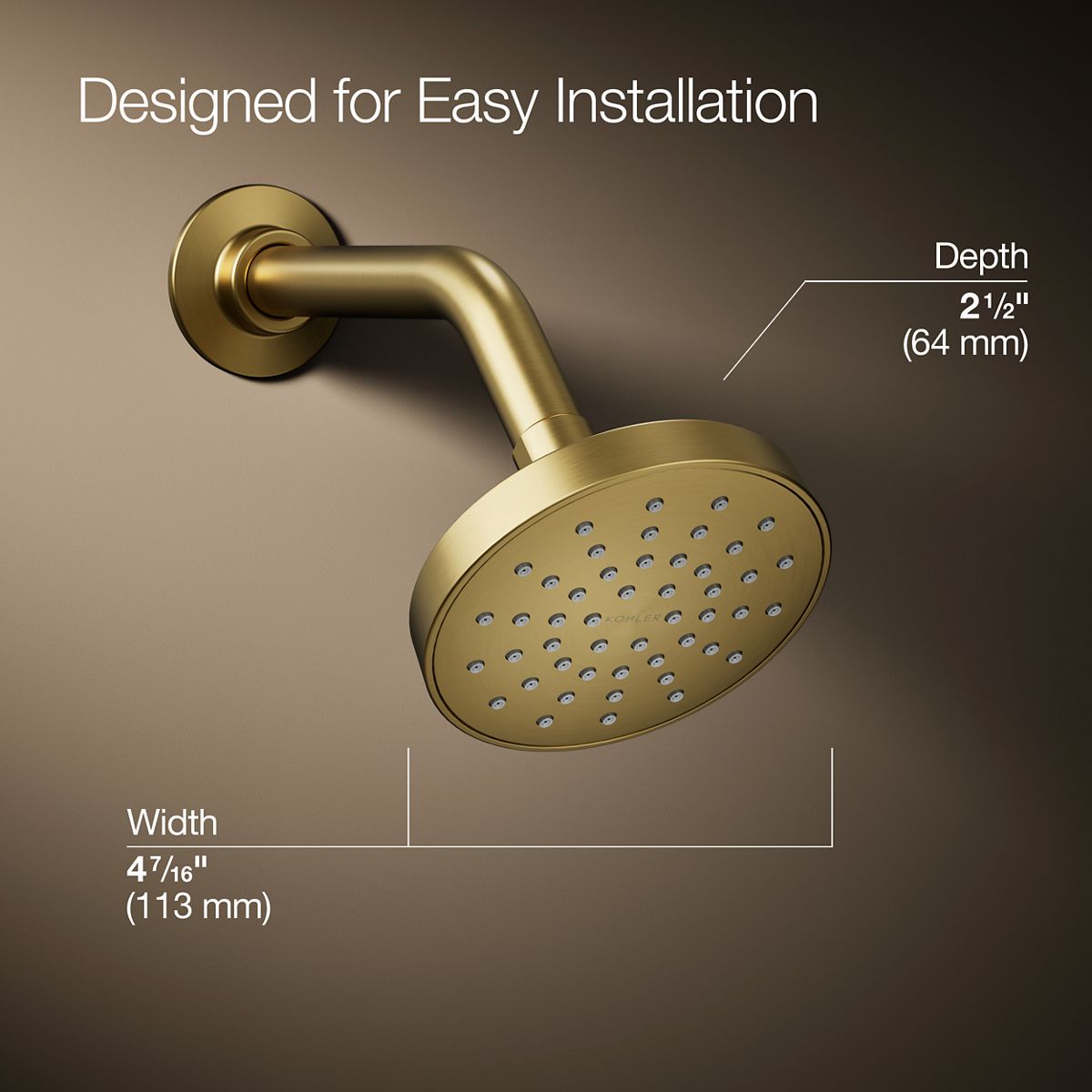 3/4 view of product with dimensions