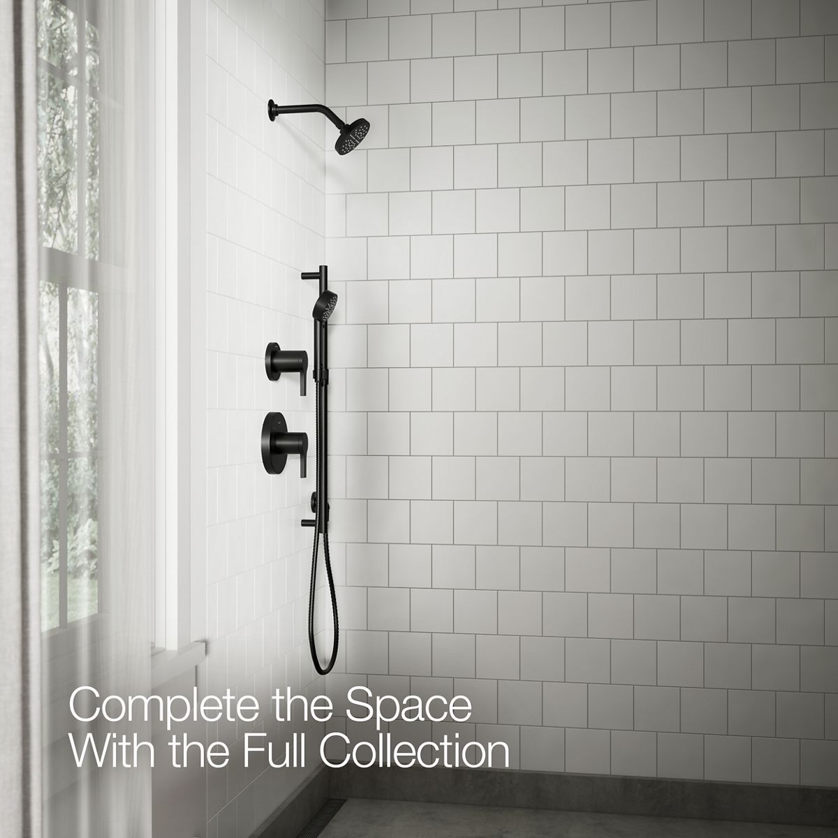 Up to 3 walls & multiple product categories visible, 1-point perspective