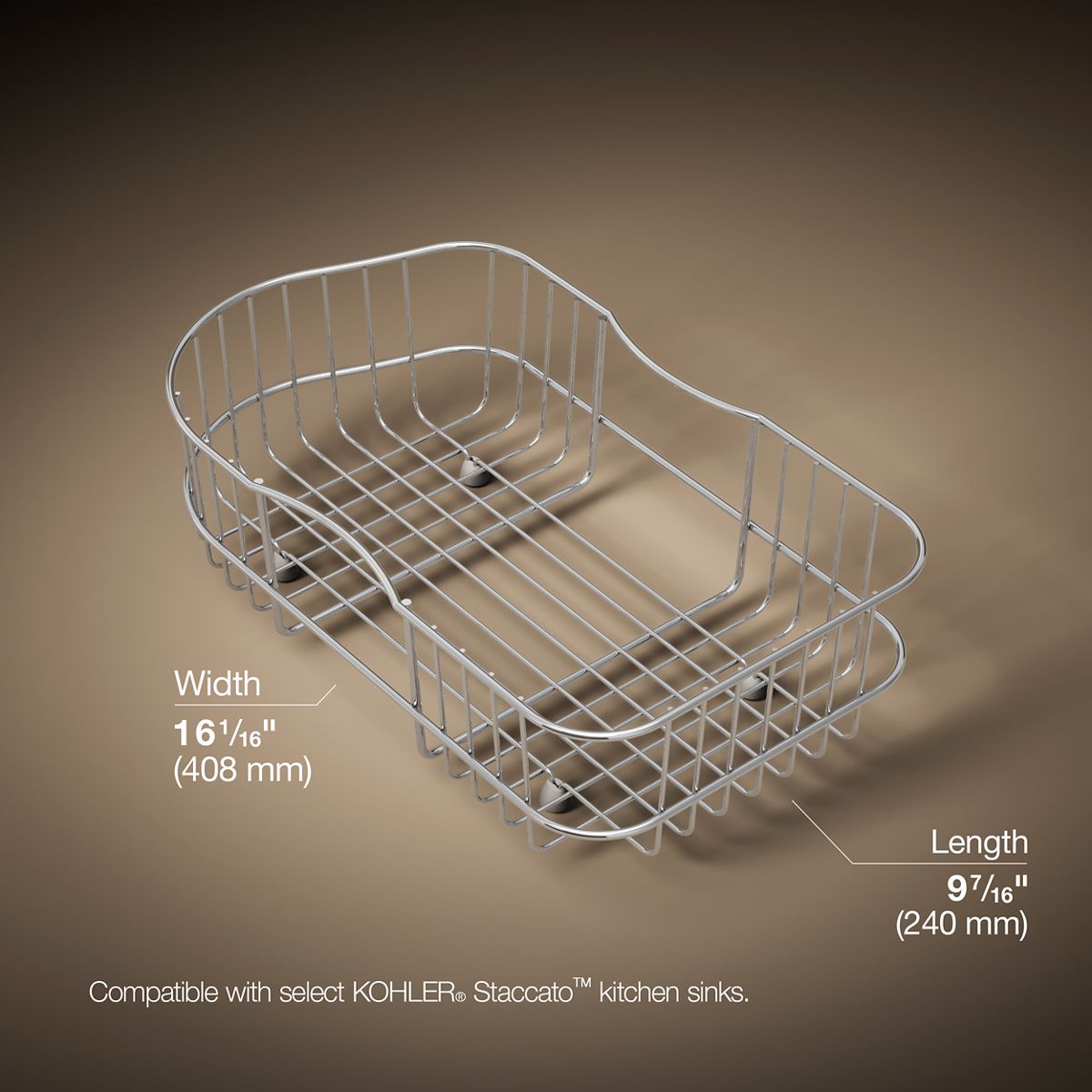 3/4 view of product with dimensions