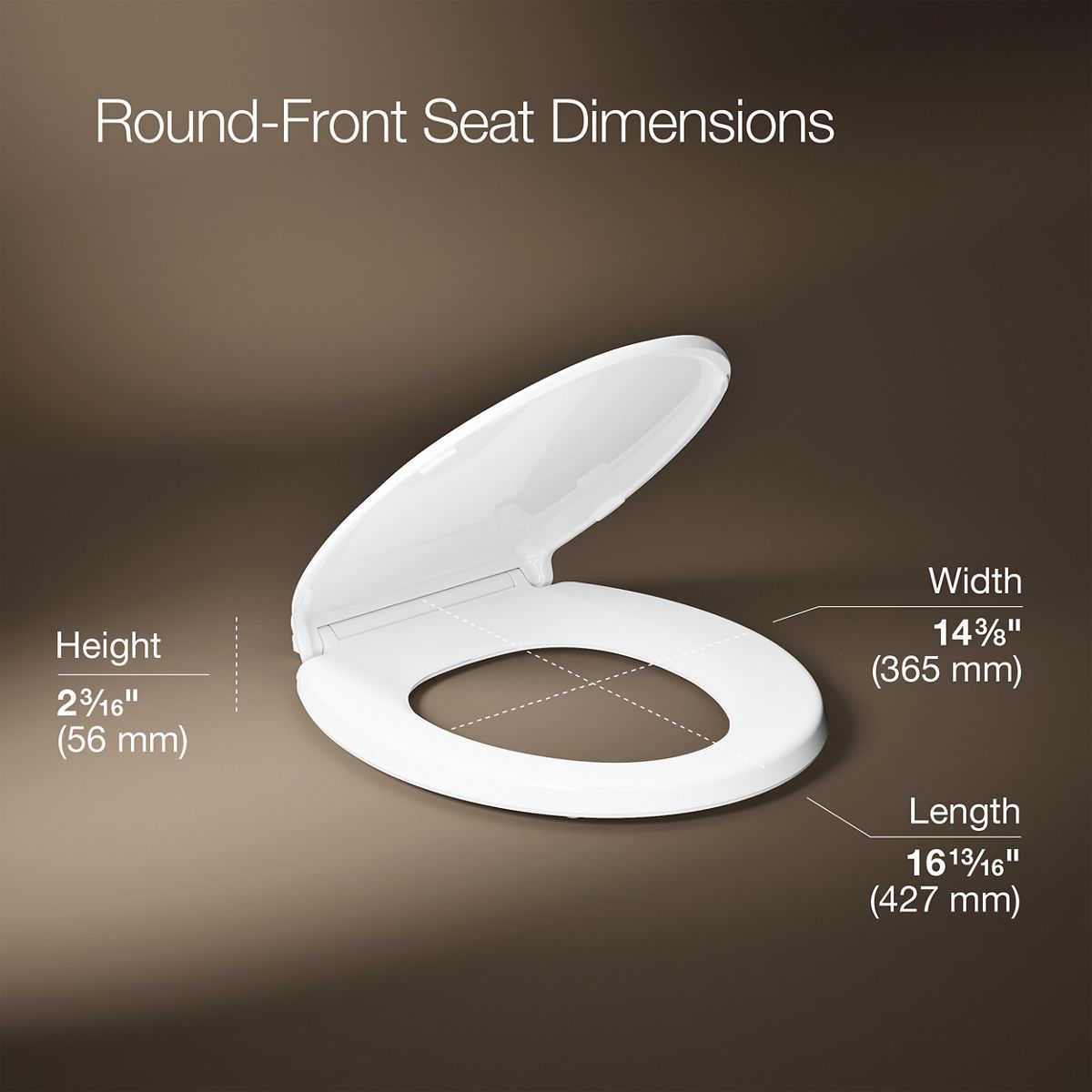 3/4 view of product with dimensions