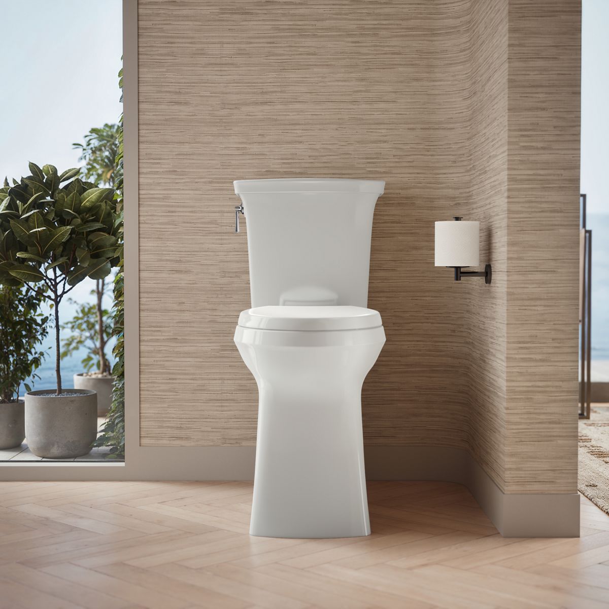 Up to 2 walls & multiple product categories visible, 1-point perspective