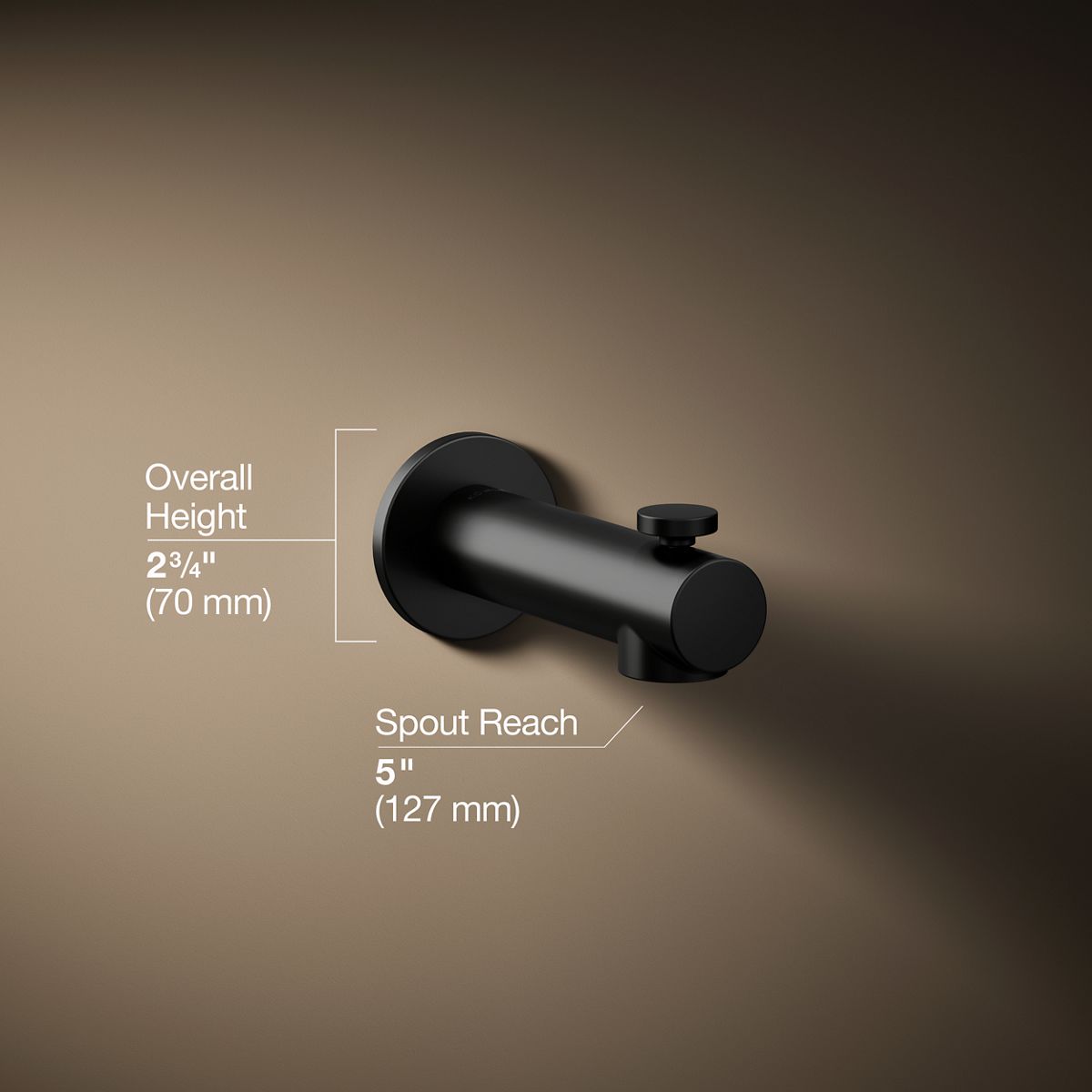 3/4 view of product with dimensions