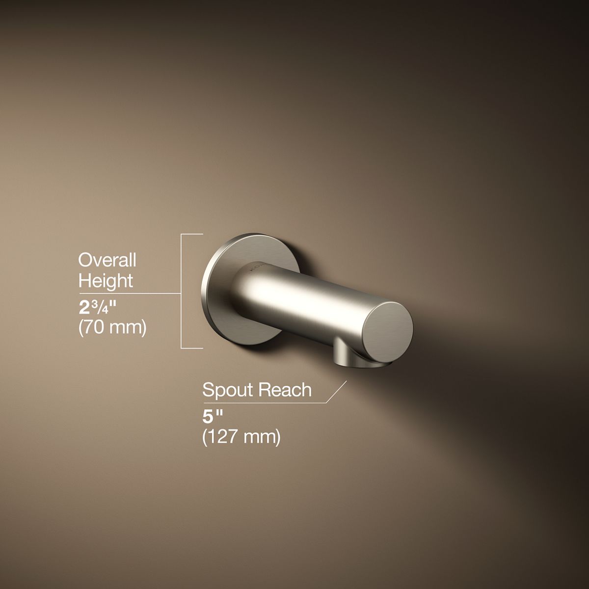 3/4 view of product with dimensions