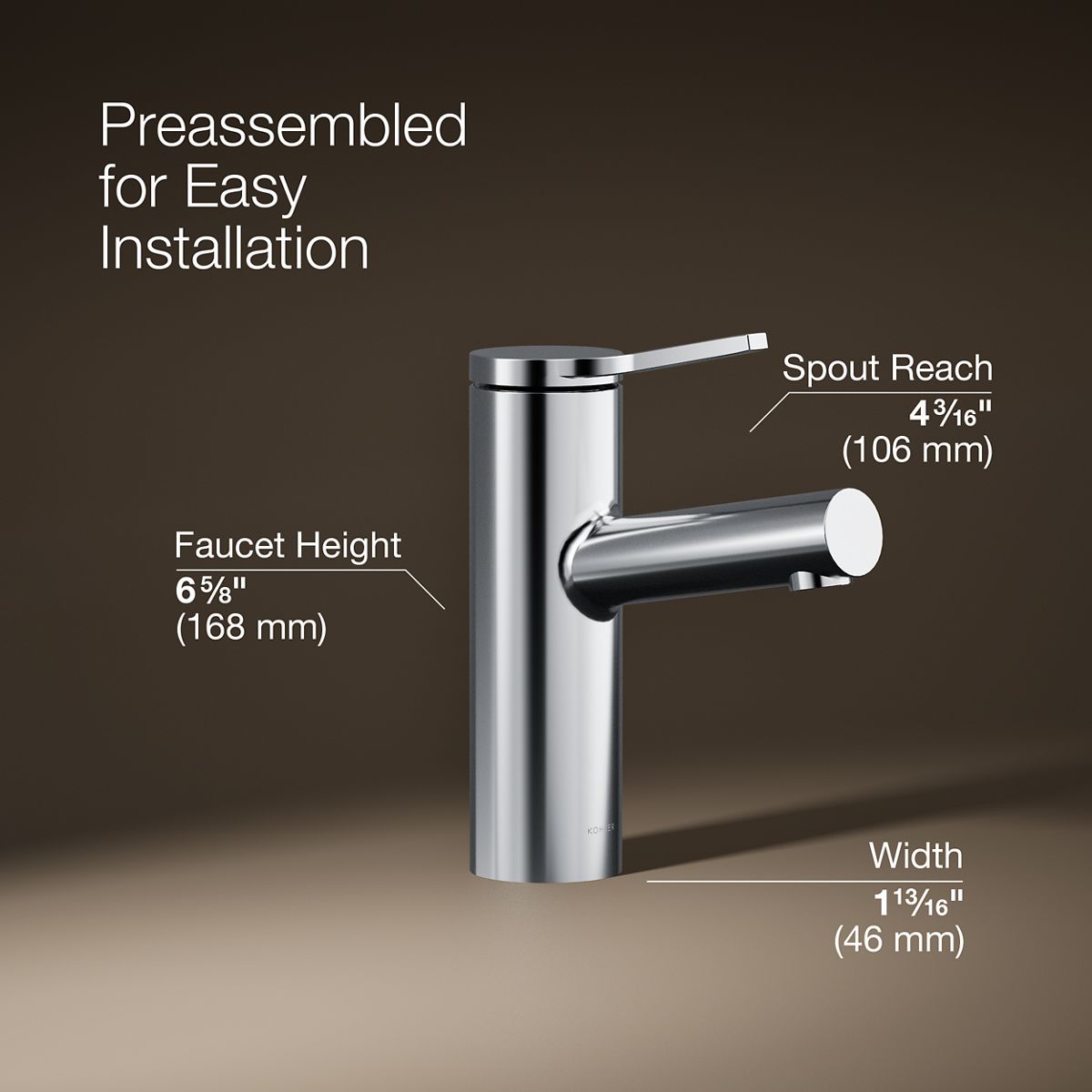 Elate Single-Handle Sink Faucet | K-35048-4 | KOHLER