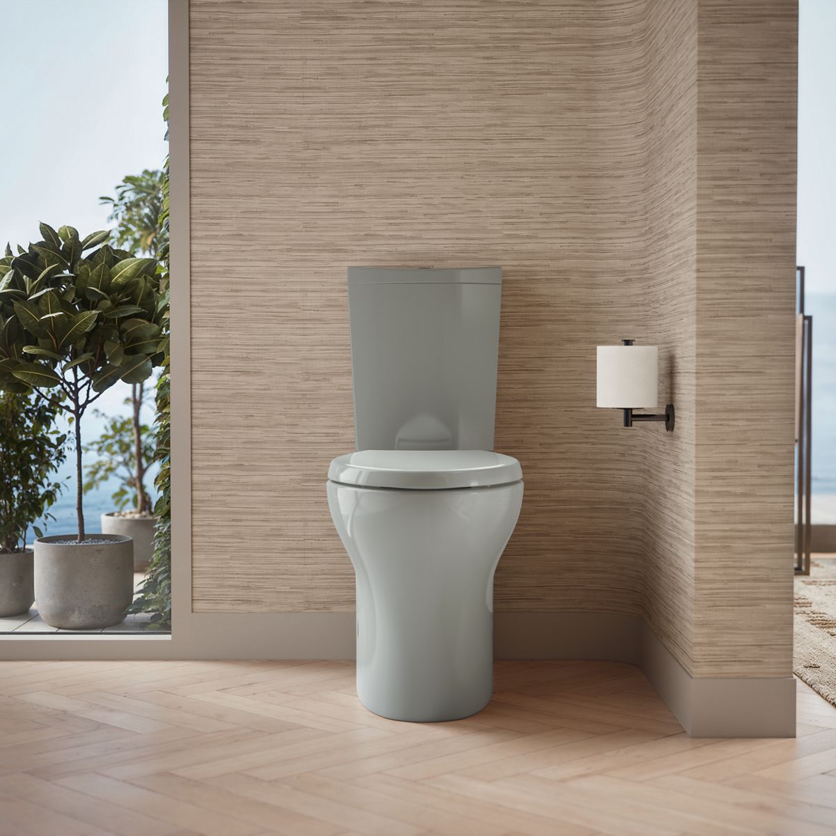 Up to 2 walls & multiple product categories visible, 1-point perspective