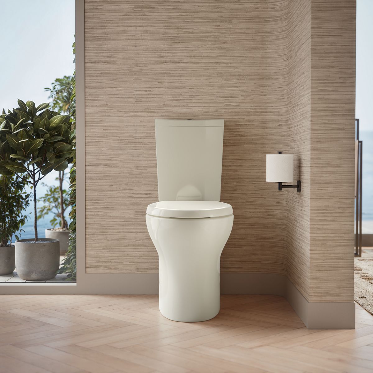 Up to 2 walls & multiple product categories visible, 1-point perspective