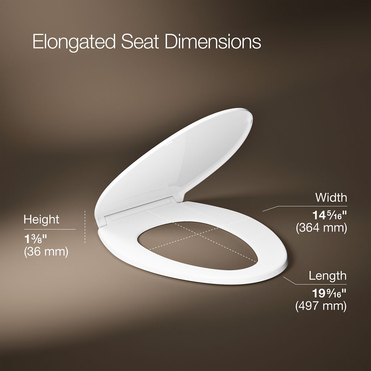 3/4 view of product with dimensions