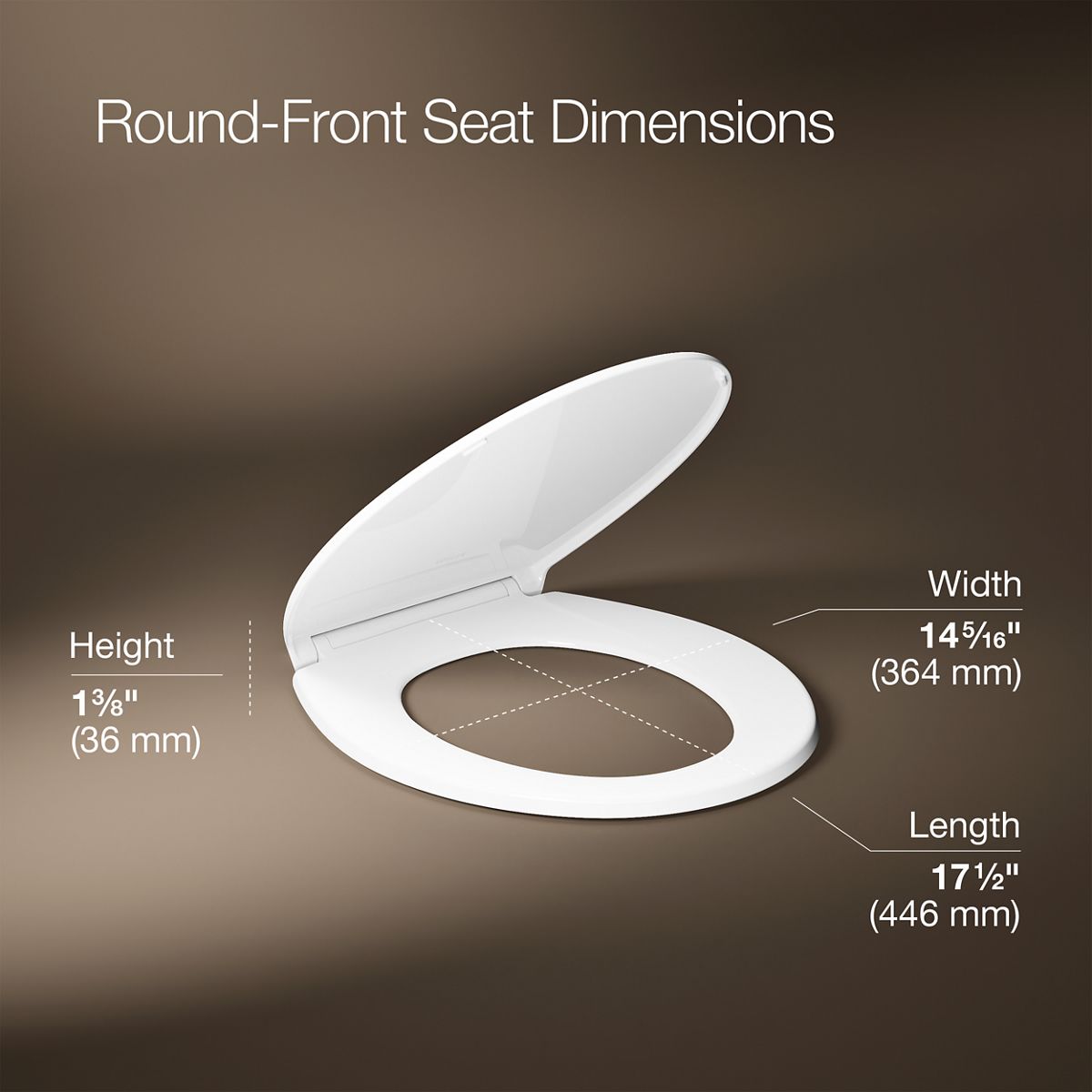3/4 view of product with dimensions