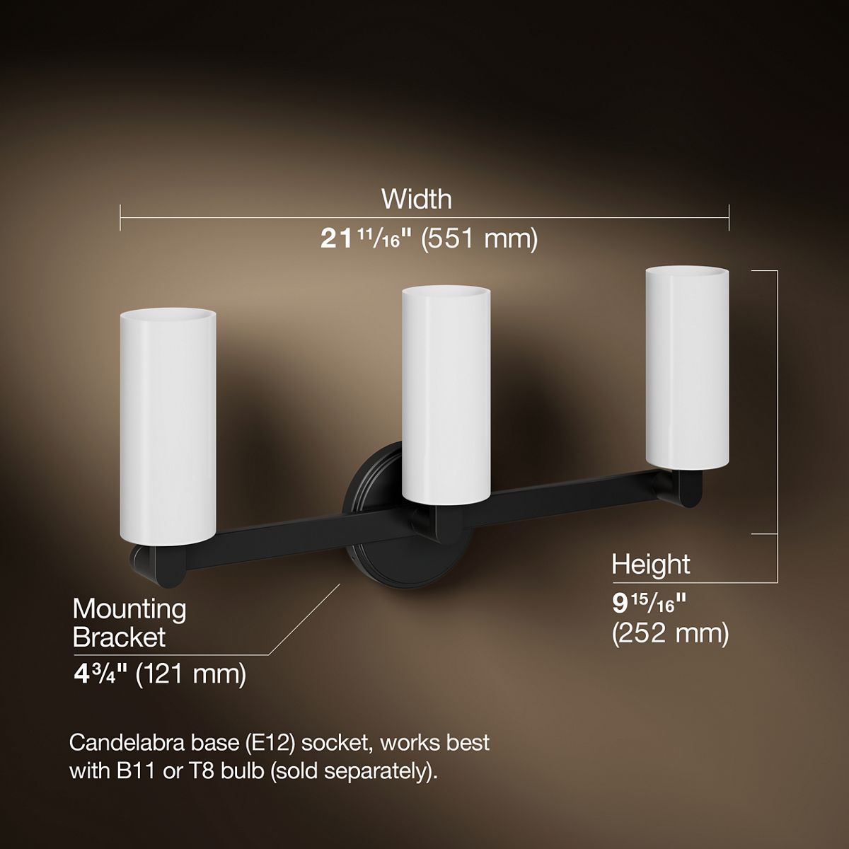 Crue Three-Light Sconce | K-35874-SC03 | KOHLER
