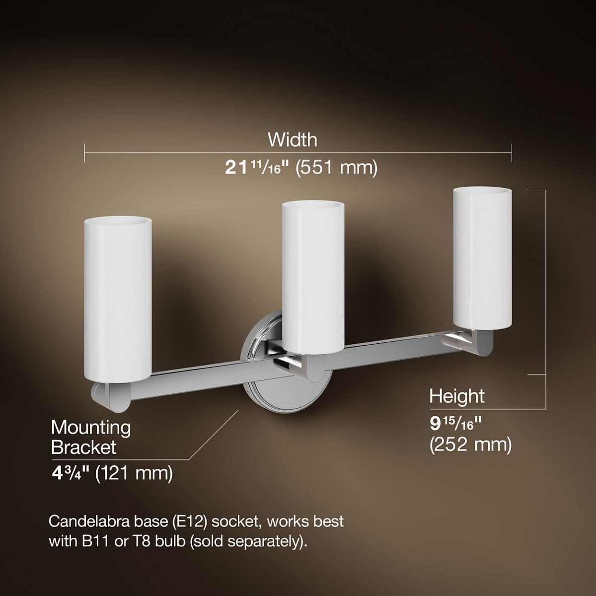 Crue Three-Light Sconce | K-35874-SC03 | KOHLER