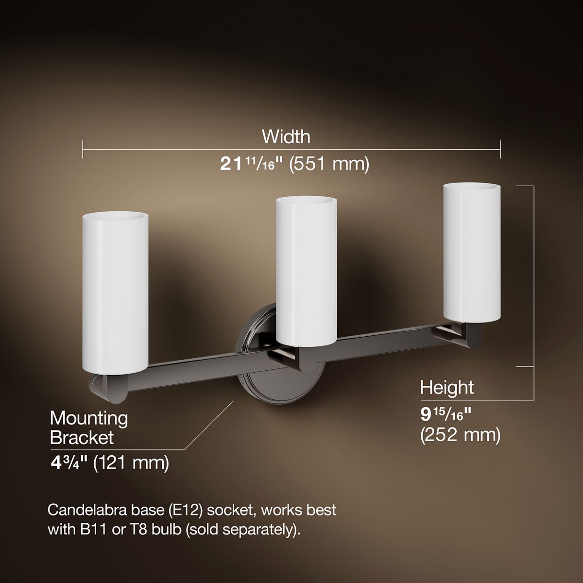 Crue Three-Light Sconce | K-35874-SC03 | KOHLER