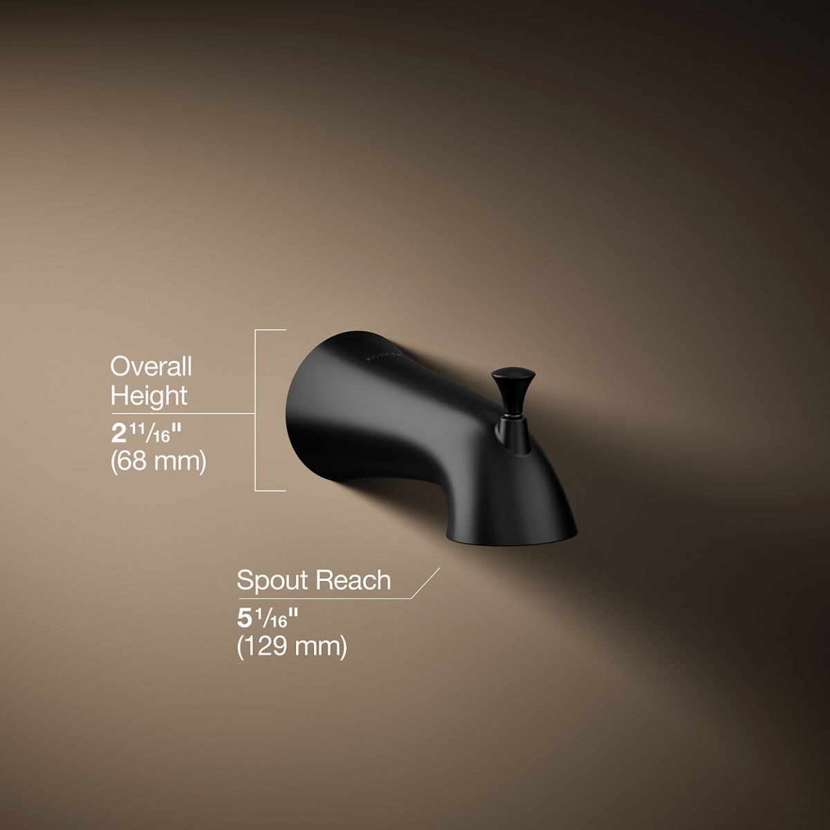 3/4 view of product with dimensions