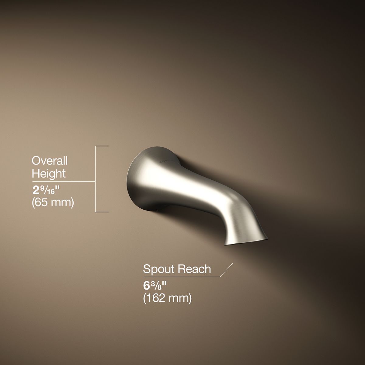 3/4 view of product with dimensions