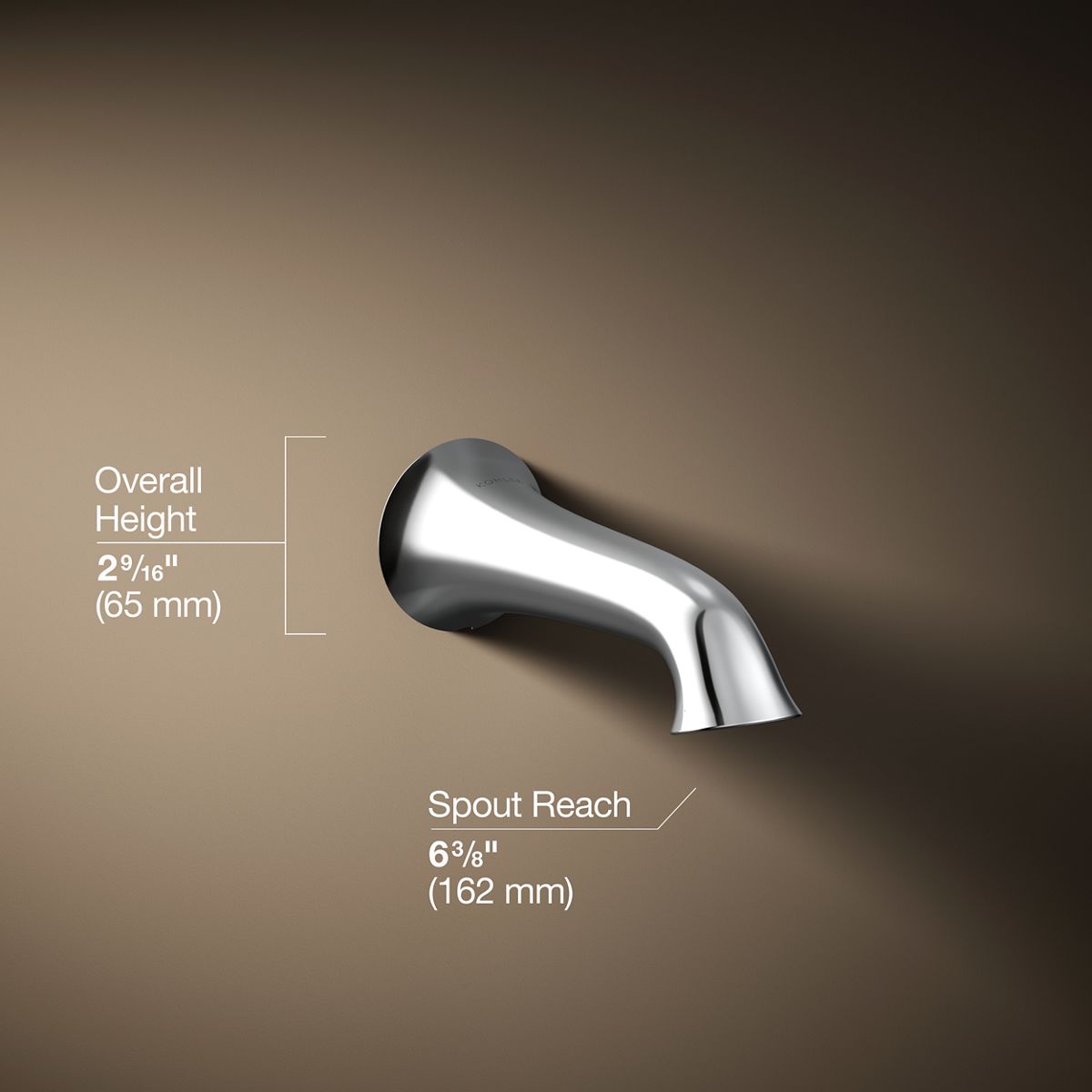 3/4 view of product with dimensions