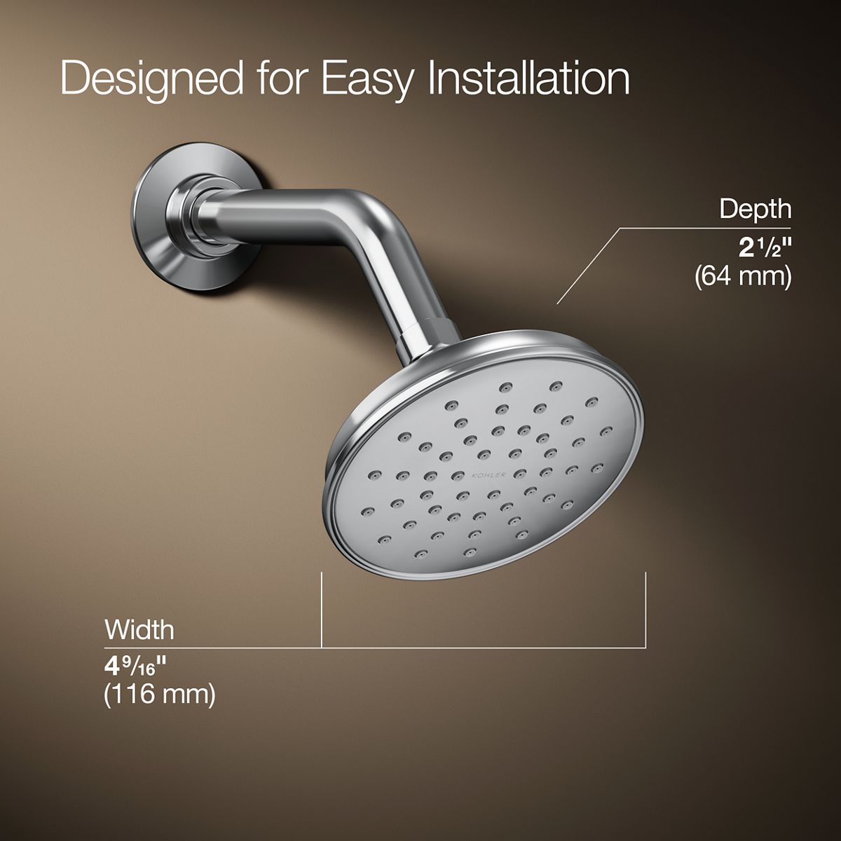 3/4 view of product with dimensions