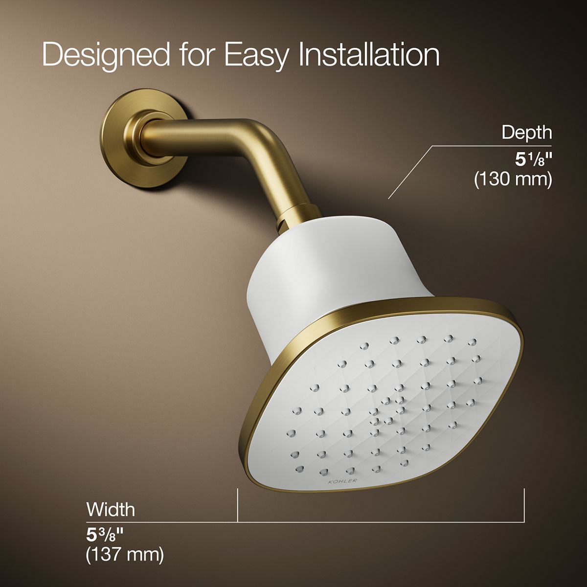 3/4 view of product with dimensions