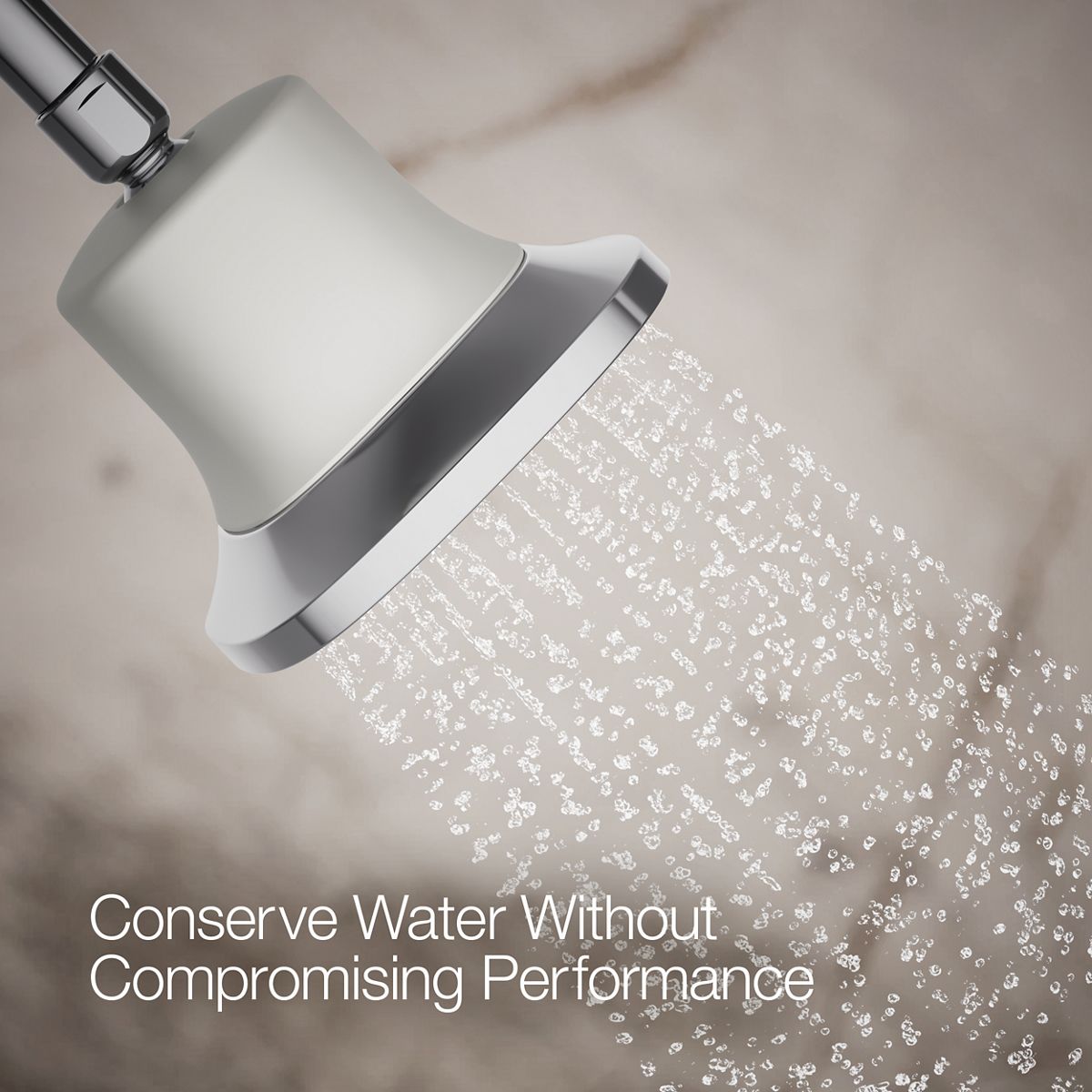 Cinq Square Single-Function Showerhead | K-37722-Y | KOHLER