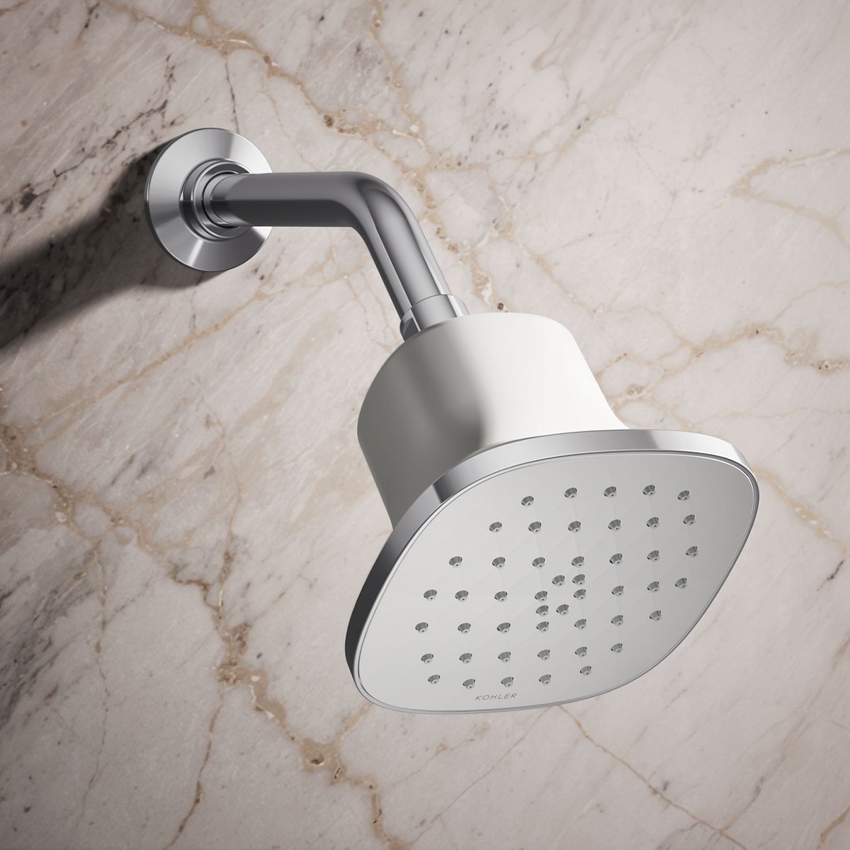Cinq Square Single-Function Showerhead | K-37722-Y | KOHLER