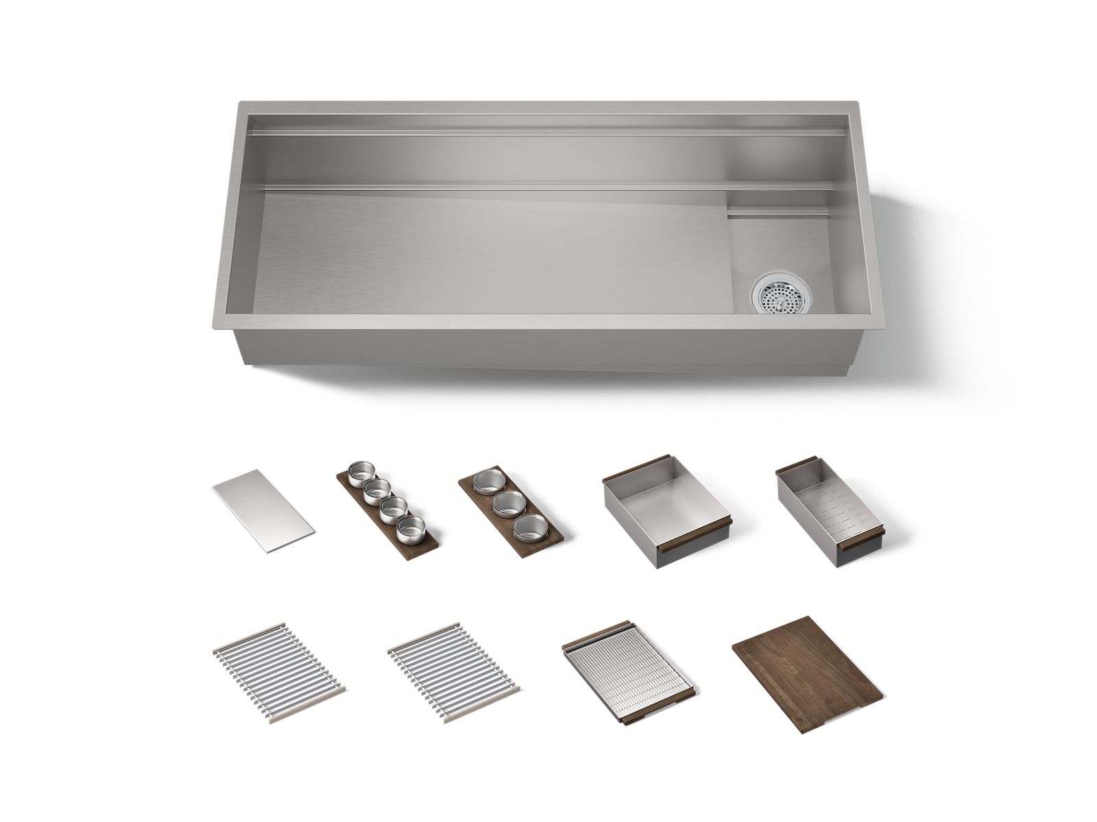 Synthos™ 45-3/4" undermount single-bowl workstation kitchen sink