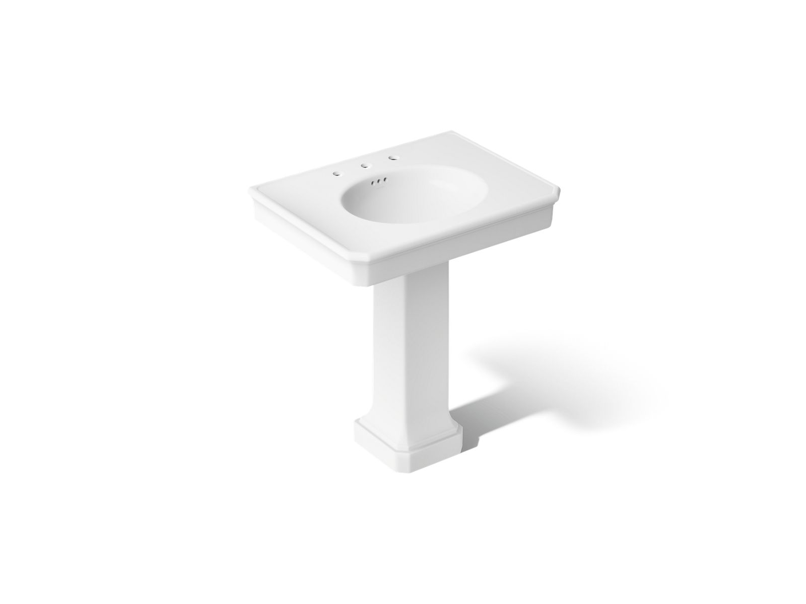 Claude™ by Studio McGee 30" rectangular pedestal bathroom sink