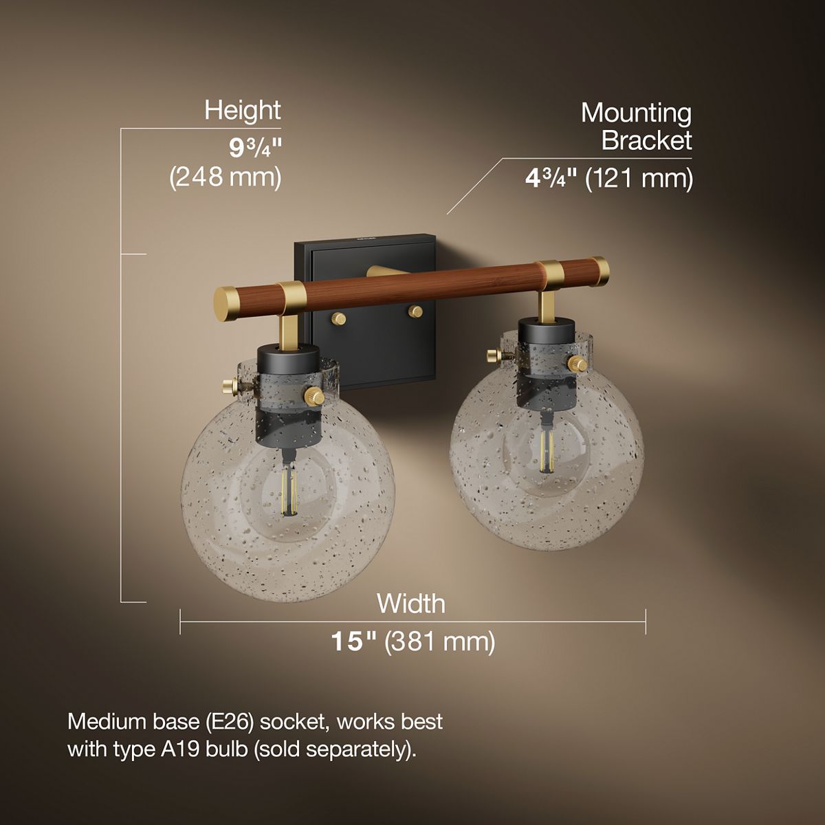 Holt Two-Light Sconce | K-38413-SC02 | KOHLER