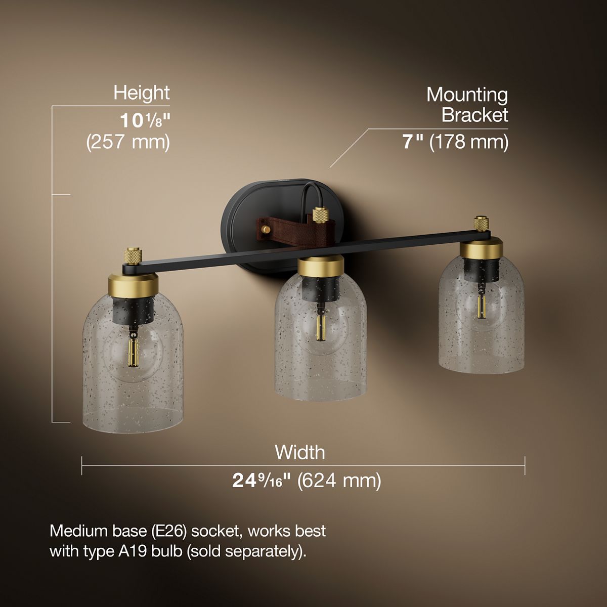 Tannage Three-Light Sconce | K-38418-SC03 | KOHLER
