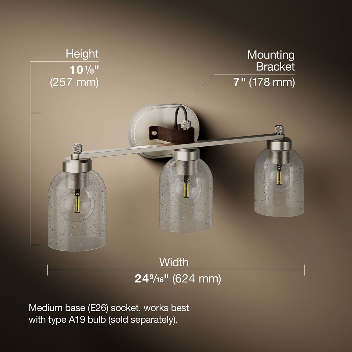 Tannage Three-Light Sconce | K-38418-SC03 | KOHLER