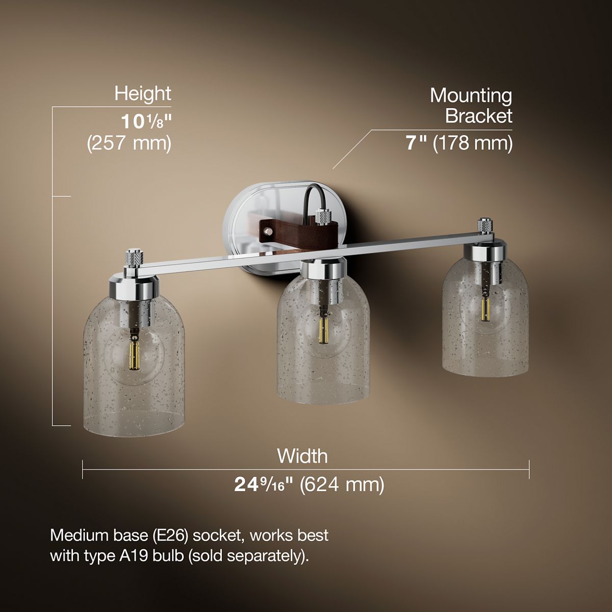 Tannage Three-Light Sconce | K-38418-SC03 | KOHLER