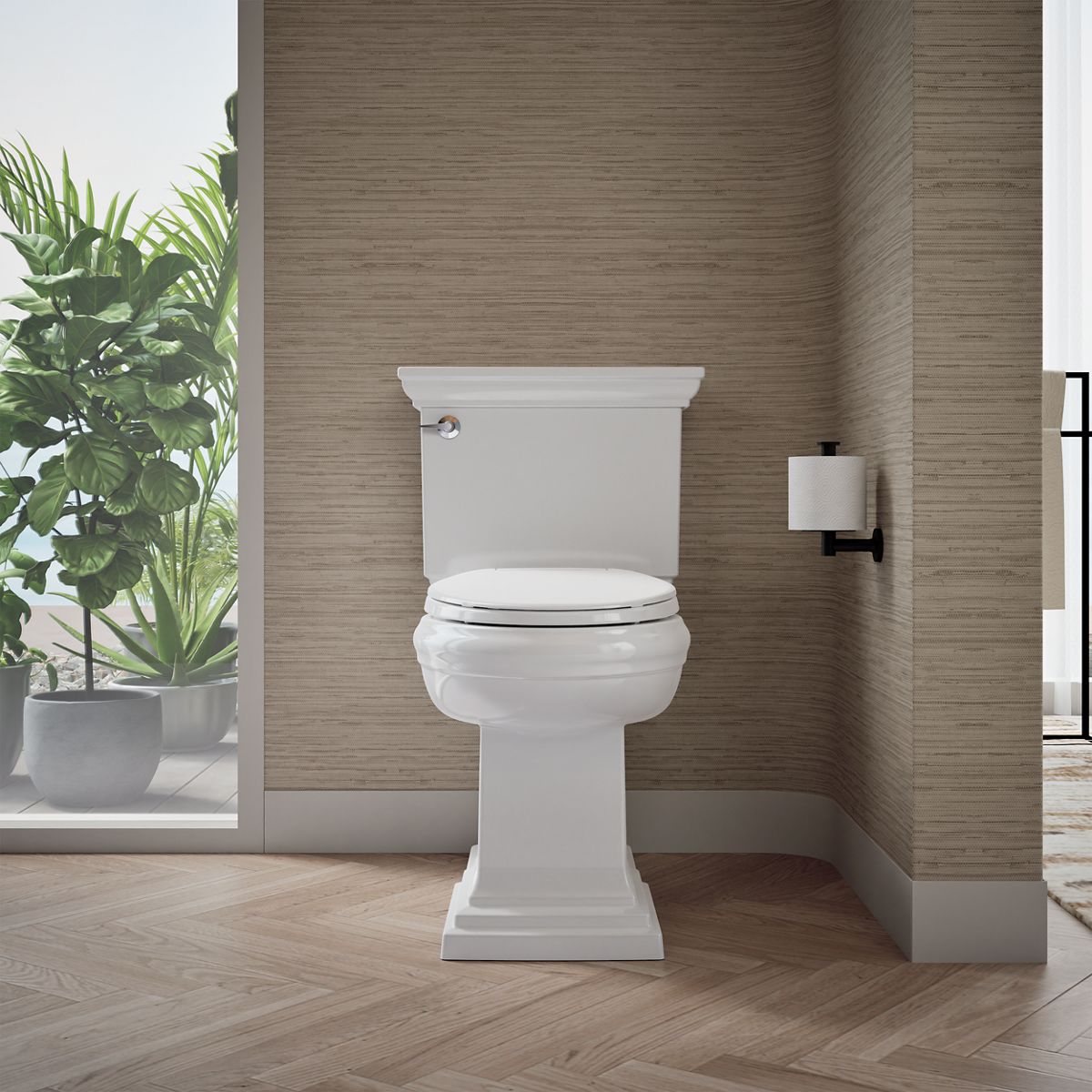 Up to 2 walls & multiple product categories visible, 1-point perspective