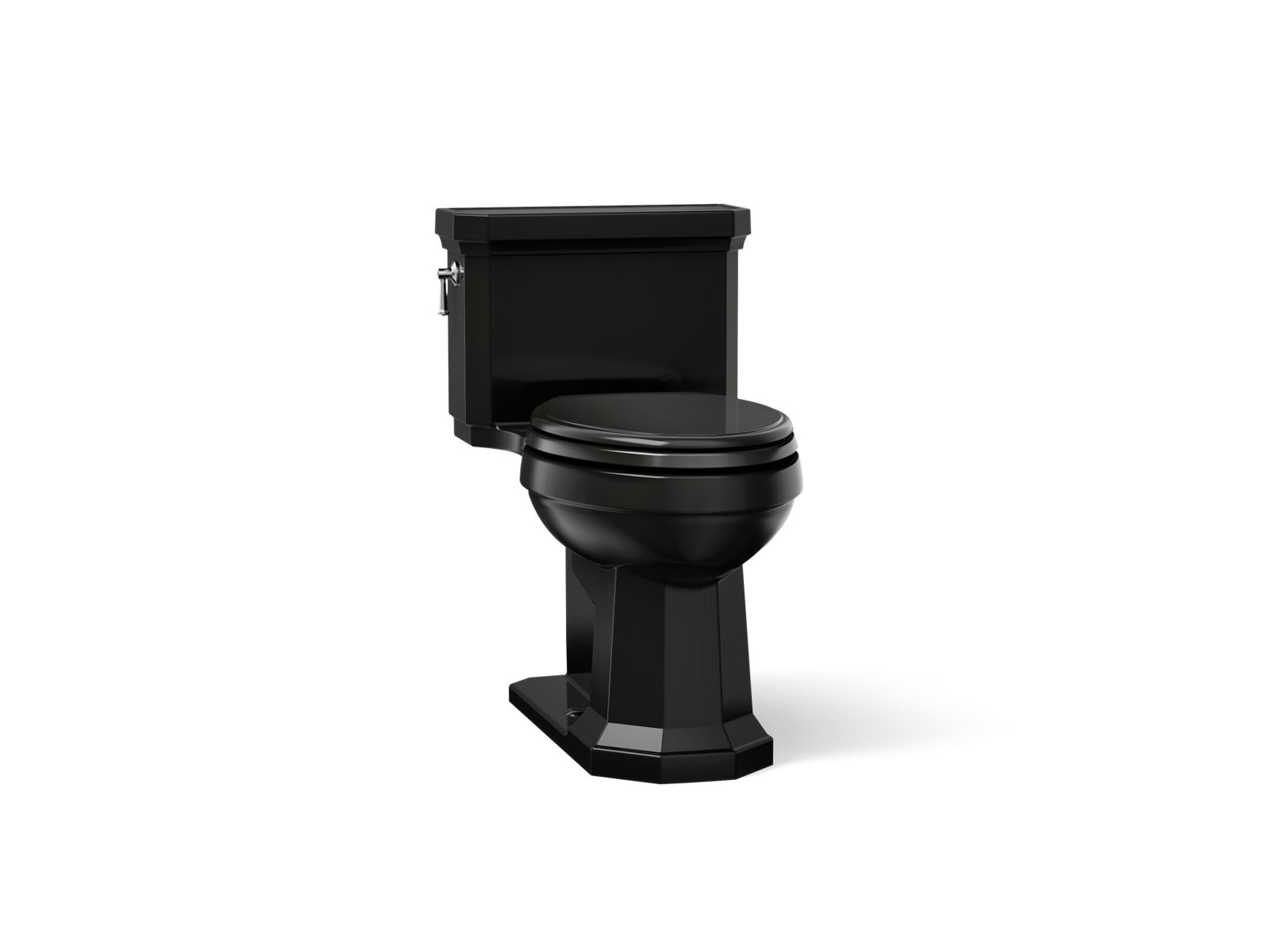 Kathryn One-piece compact elongated toilet with concealed trapway, 1.28 gpf