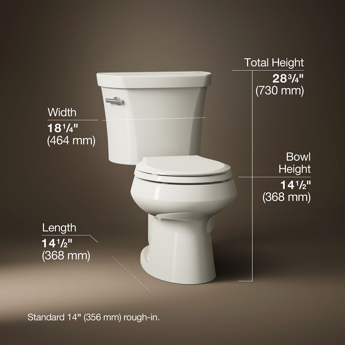 3/4 view of product with dimensions