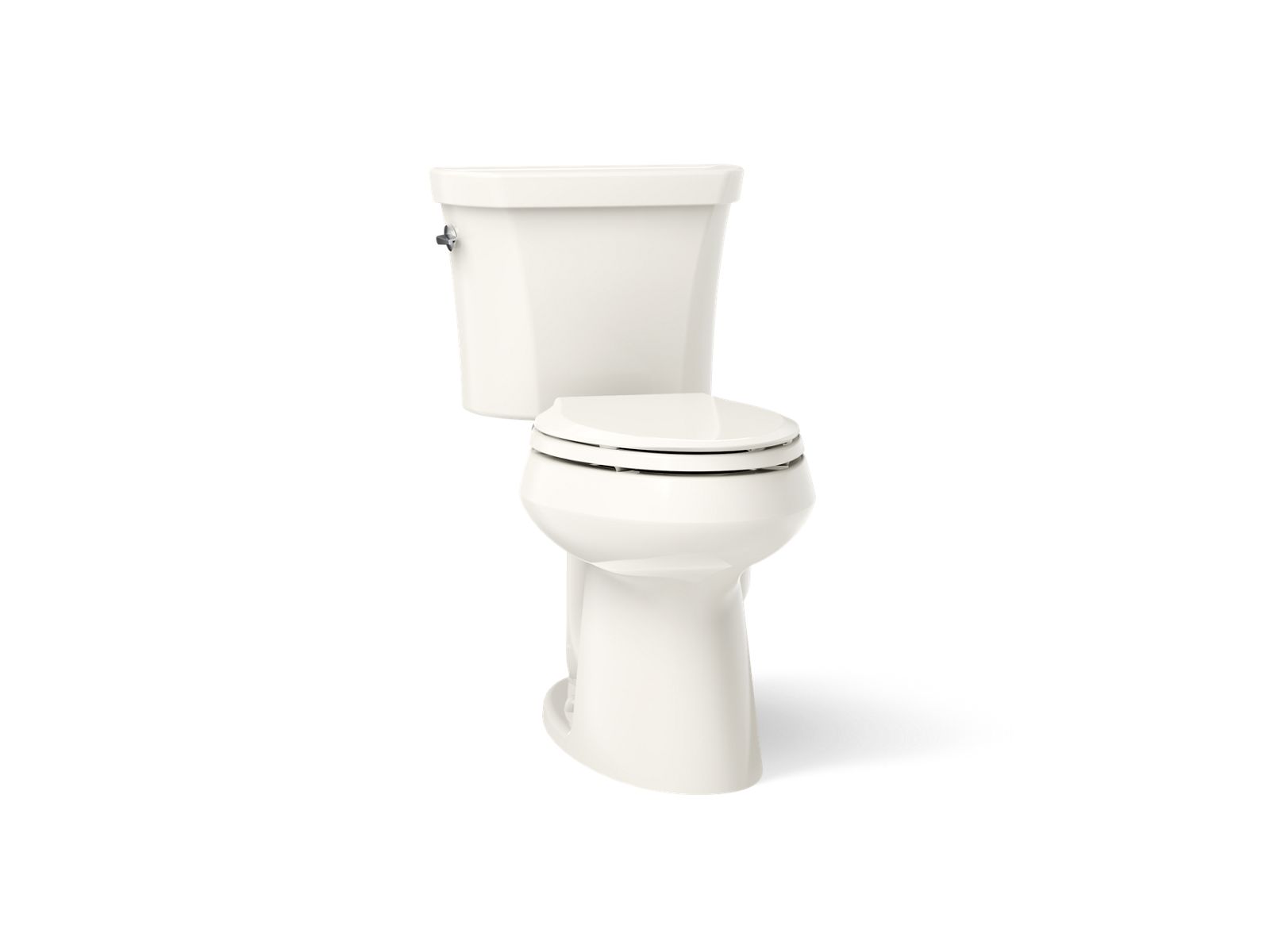 Unbranded 19 In. ADA Height 2 Piece Toilet 1.1/1.6 GPF Dual Flush Round Tall Toilet In White Comfort Bowl Height Bathroom Toilet HD BT 2R19T W