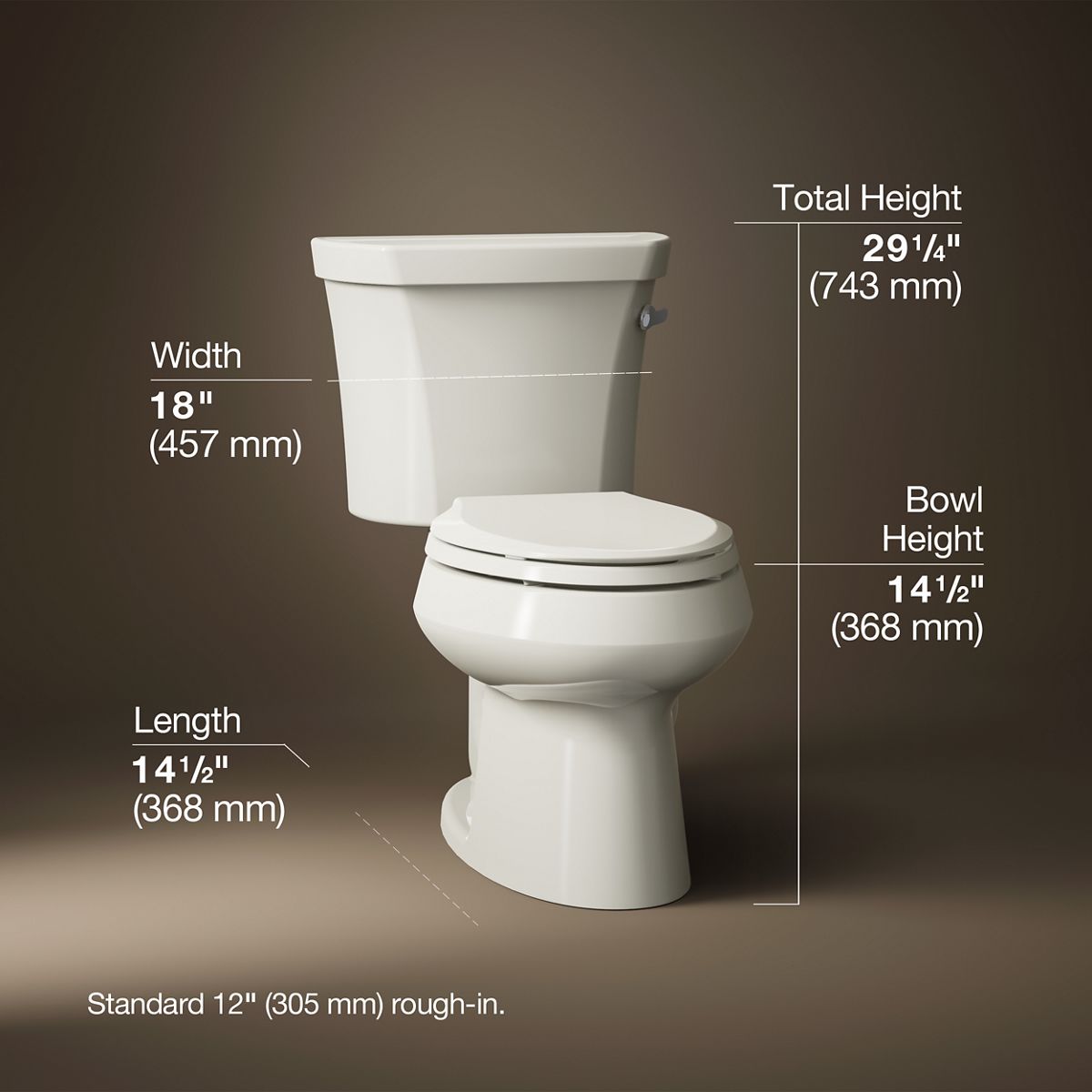 KOHLER|K-3978-RA|Wellworth Two-Piece Elongated 1.6-GPF Toilet