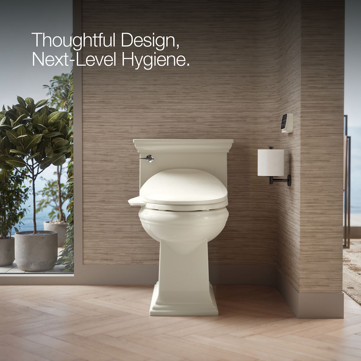 Up to 2 walls & multiple product categories visible, 1-point perspective