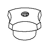 Kohler Genuine Parts Handle, 4 ARM COLD - Polished Chrome