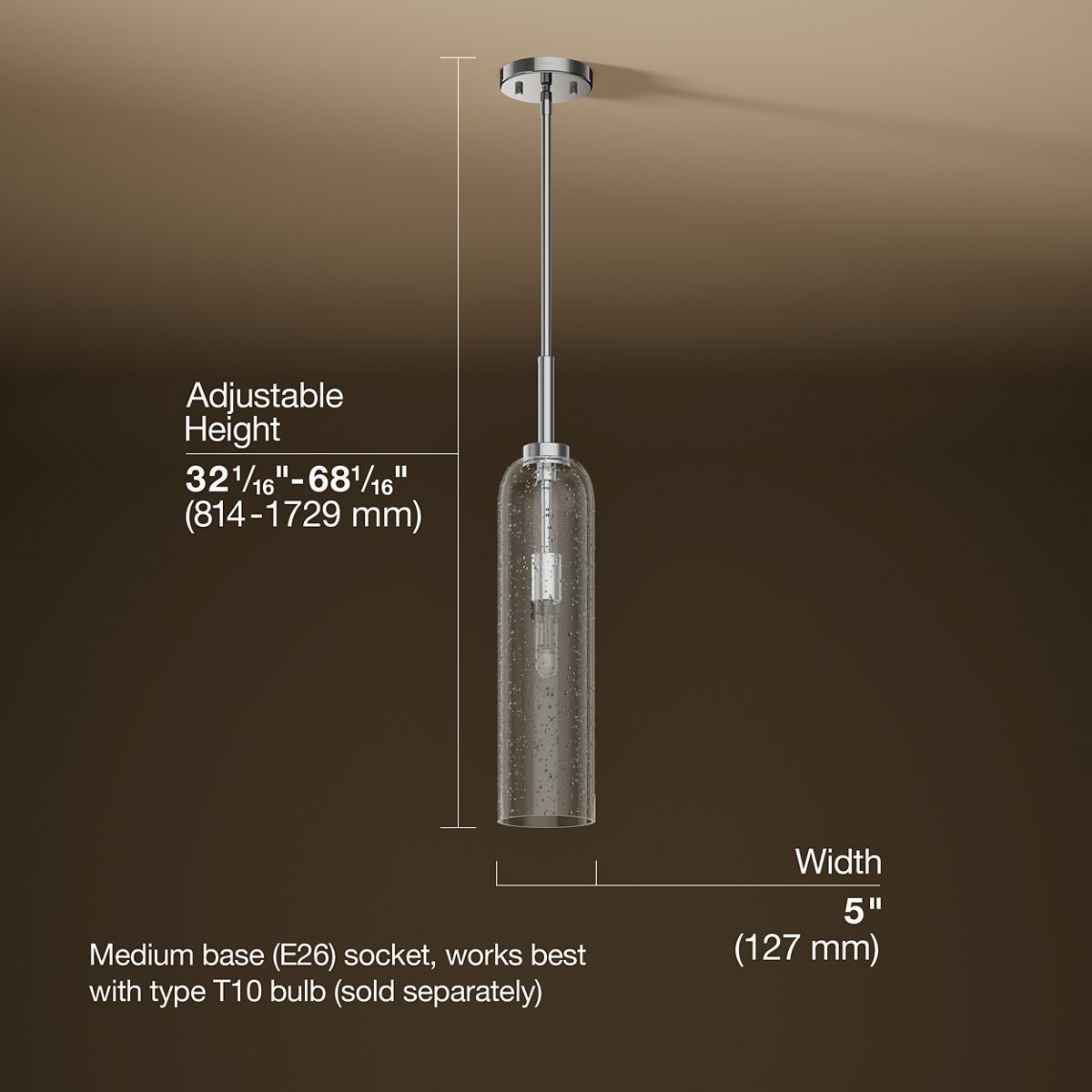 3/4 view of product with dimensions