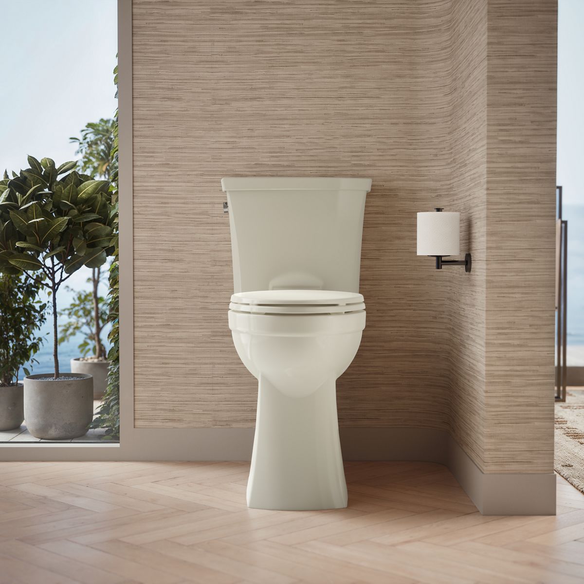 Up to 2 walls & multiple product categories visible, 1-point perspective